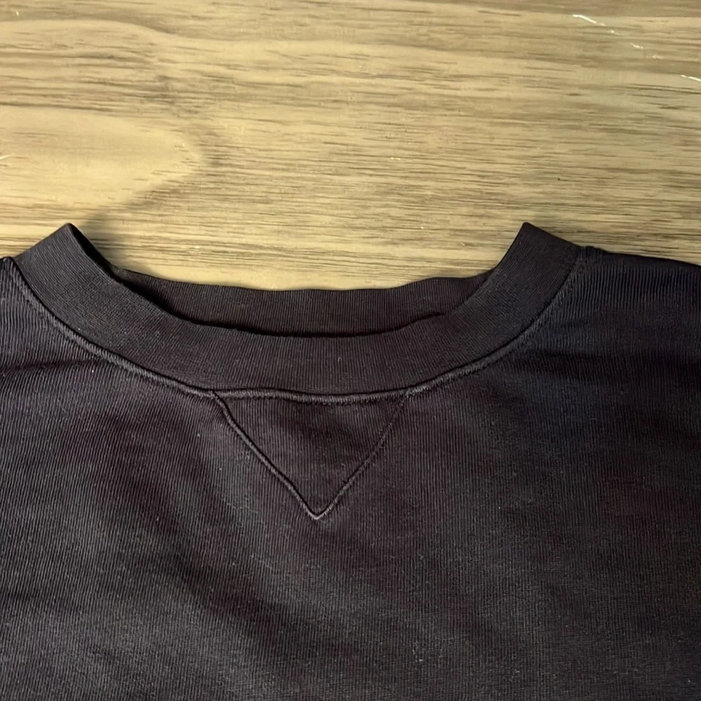 VINCE COTTON BLACK PULLOVER CREWNECK OVERSIZED SWEATER  SMALL